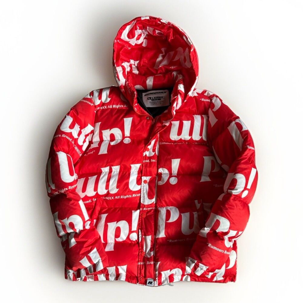 Rumours Brand Chicago Streetwear “Pull Up”‎ Puffer Jacket L